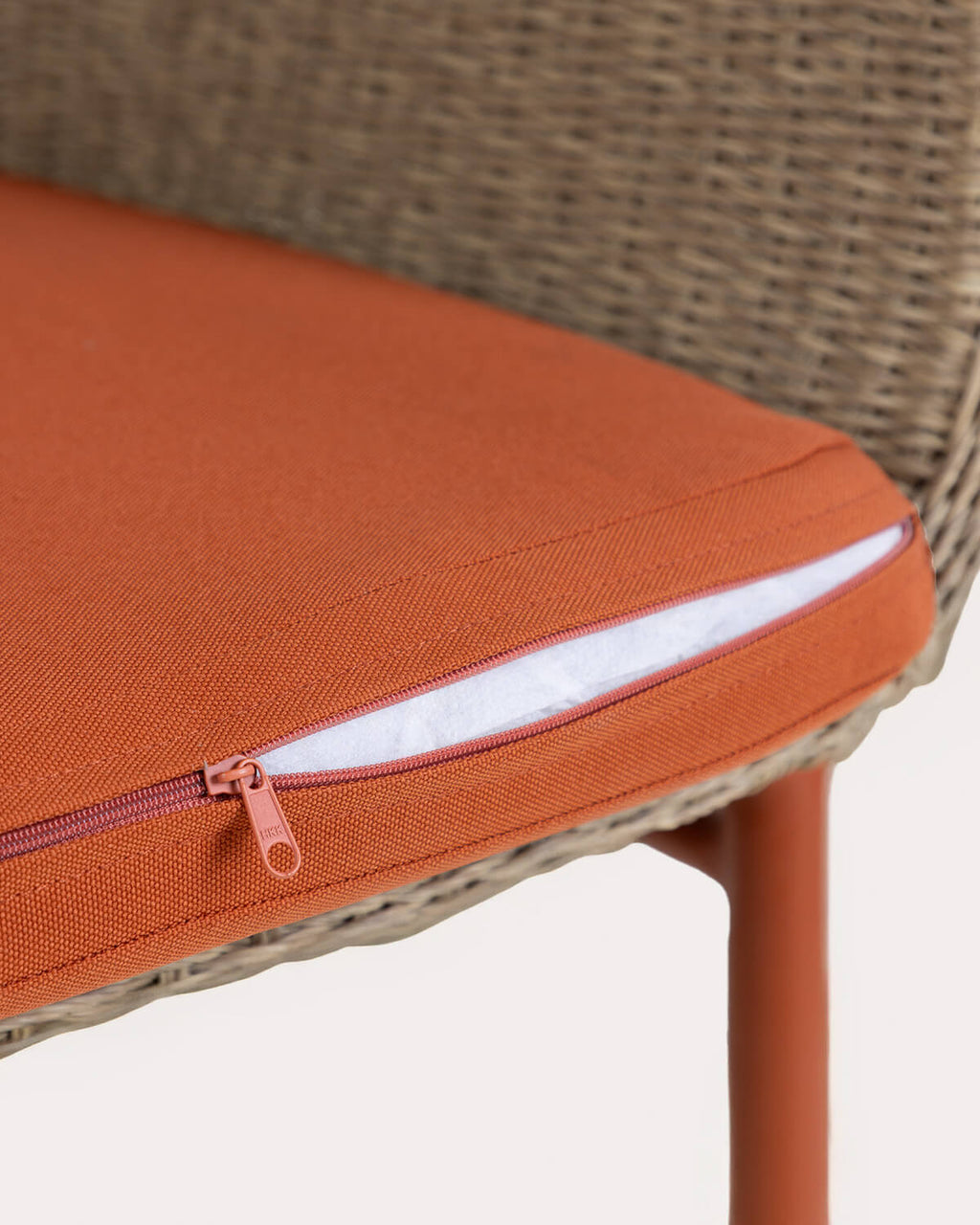 Caitlyn Metal and Rattan Outdoor Chair