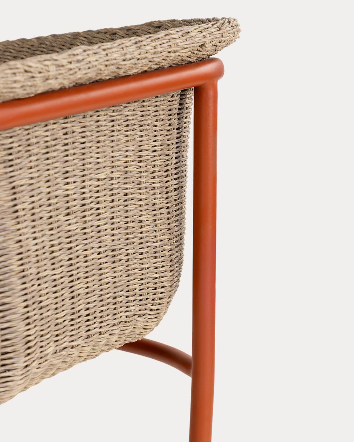 Caitlyn Metal and Rattan Outdoor Chair