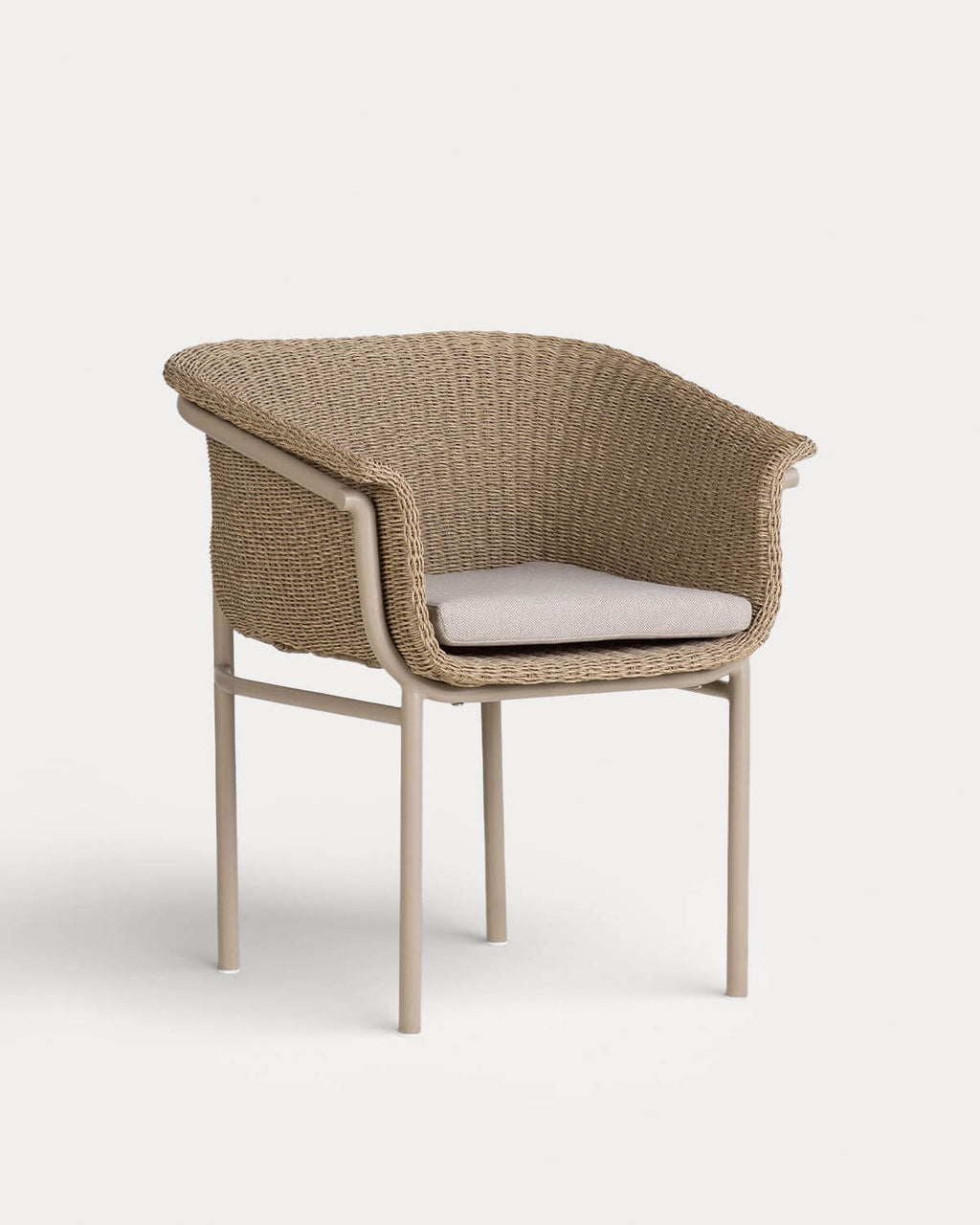 Caitlyn Metal and Rattan Outdoor Chair