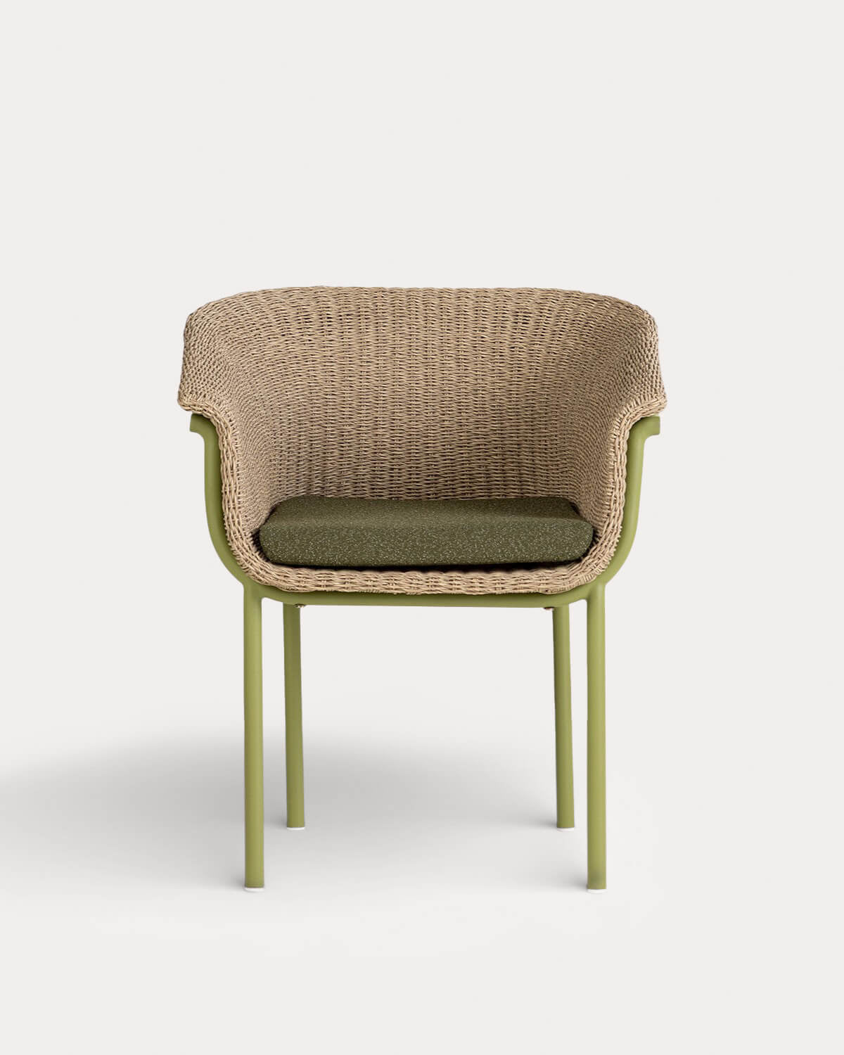 Caitlyn Metal and Rattan Outdoor Chair