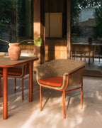 Caitlyn Metal and Rattan Outdoor Chair