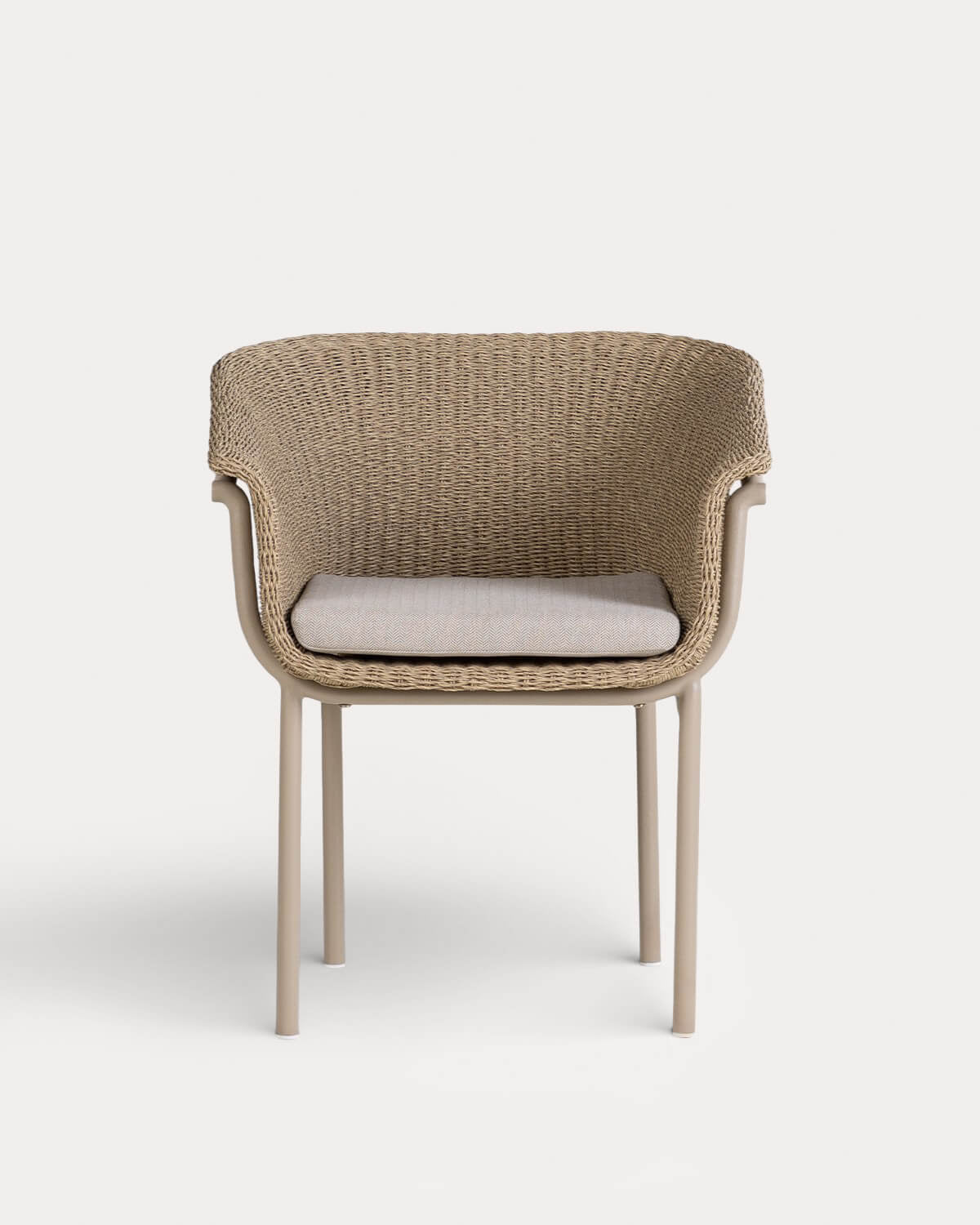 Caitlyn Metal and Rattan Outdoor Chair