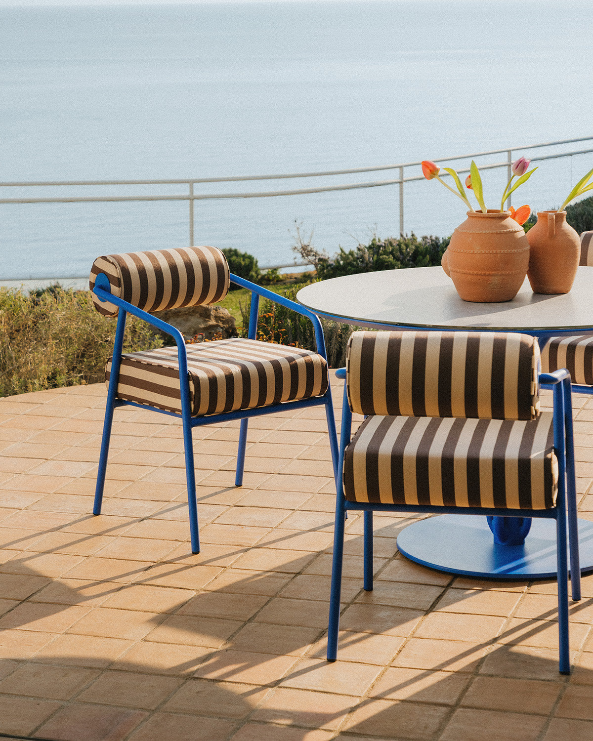 Mitha metal and fabric outdoor chair