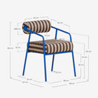 Mitha metal and fabric outdoor chair