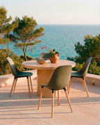 Reine outdoor chair in polypropylene and wood