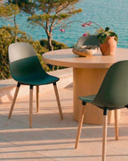Reine outdoor chair in polypropylene and wood