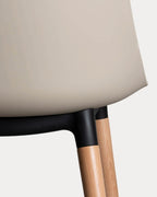 Reine outdoor chair in polypropylene and wood