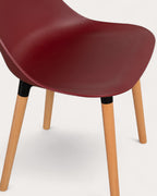 Reine outdoor chair in polypropylene and wood