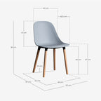 Reine outdoor chair in polypropylene and wood