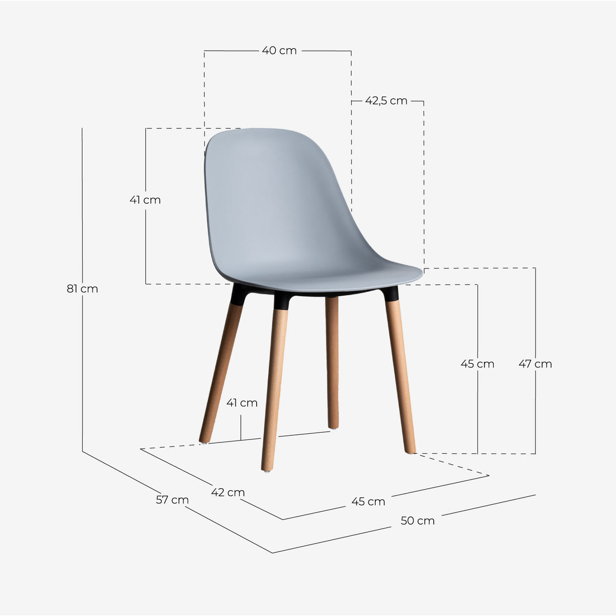 Reine outdoor chair in polypropylene and wood