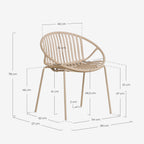 Anier polypropylene and metal outdoor chair