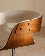 Berlin adjustable wood and fabric office chair