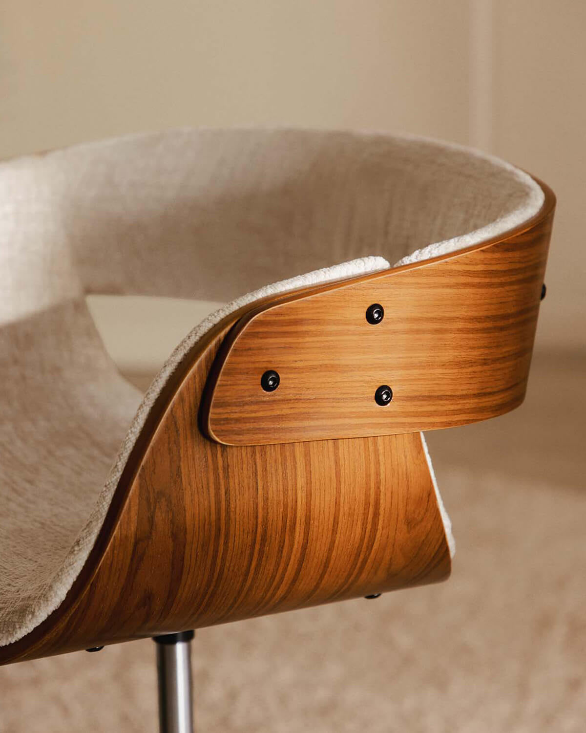 Berlin adjustable wood and fabric office chair
