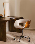 Berlin adjustable wood and fabric office chair