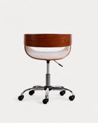 Berlin adjustable wood and fabric office chair