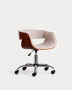 Berlin adjustable wood and fabric office chair