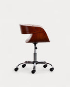 Berlin adjustable wood and fabric office chair