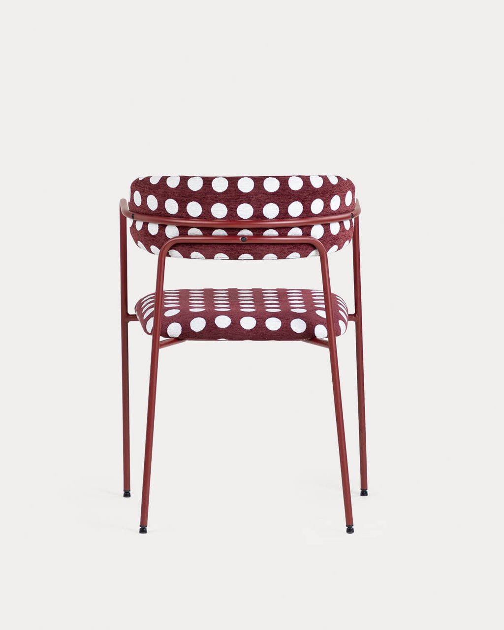 Dining room chair with metal armrests and Myretia fabric