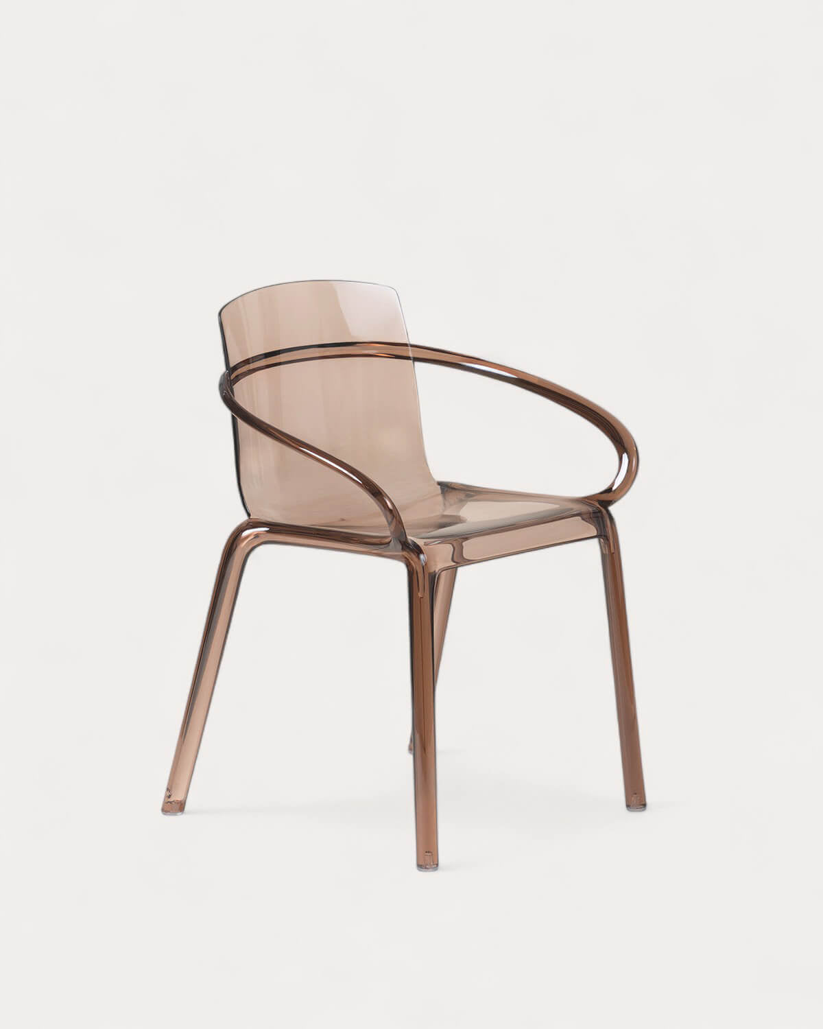 Zuera polycarbonate dining chair with armrests