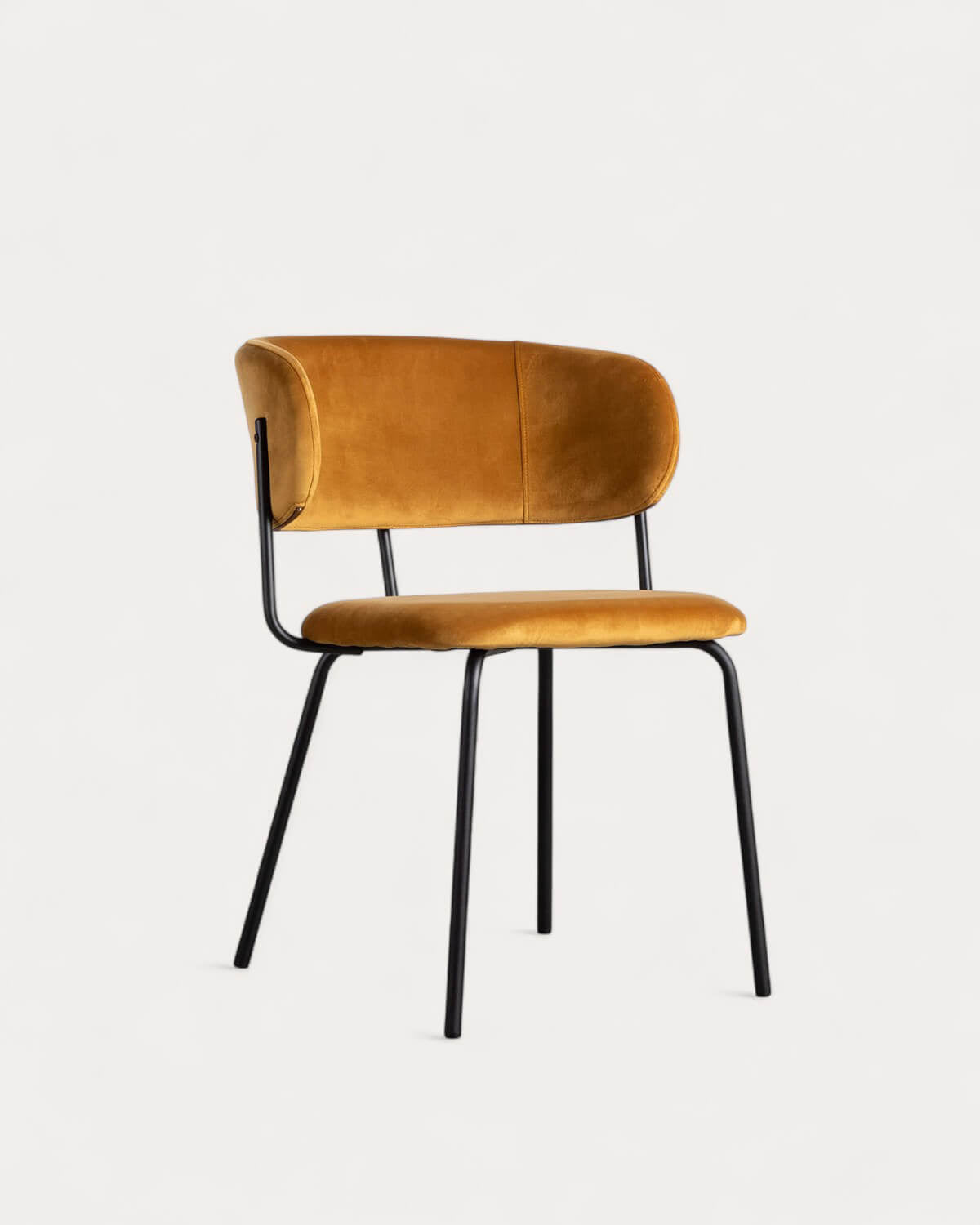 Bonse Velvet and Metal Dining Chair