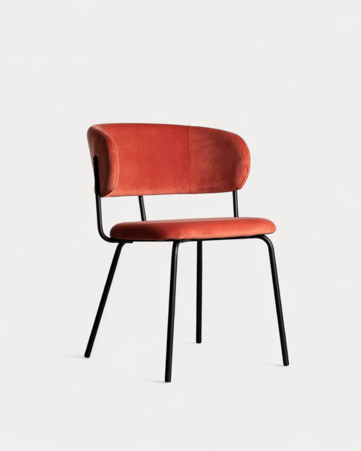 Bonse Velvet and Metal Dining Chair