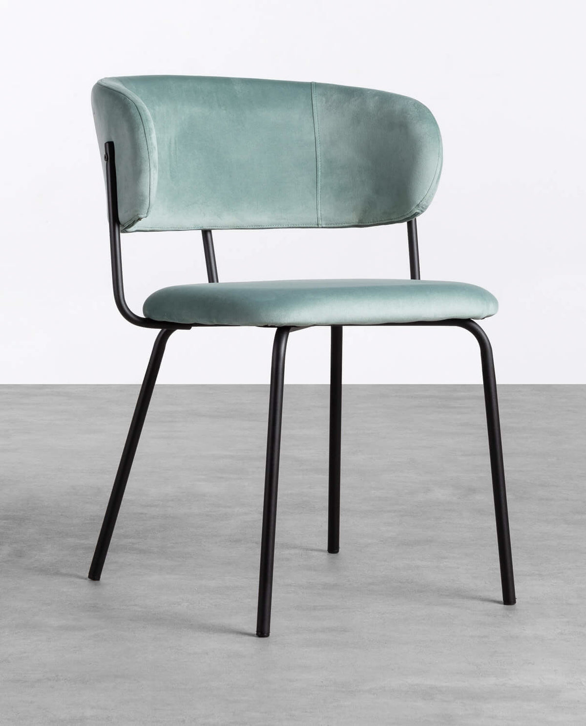 Bonse Velvet and Metal Dining Chair