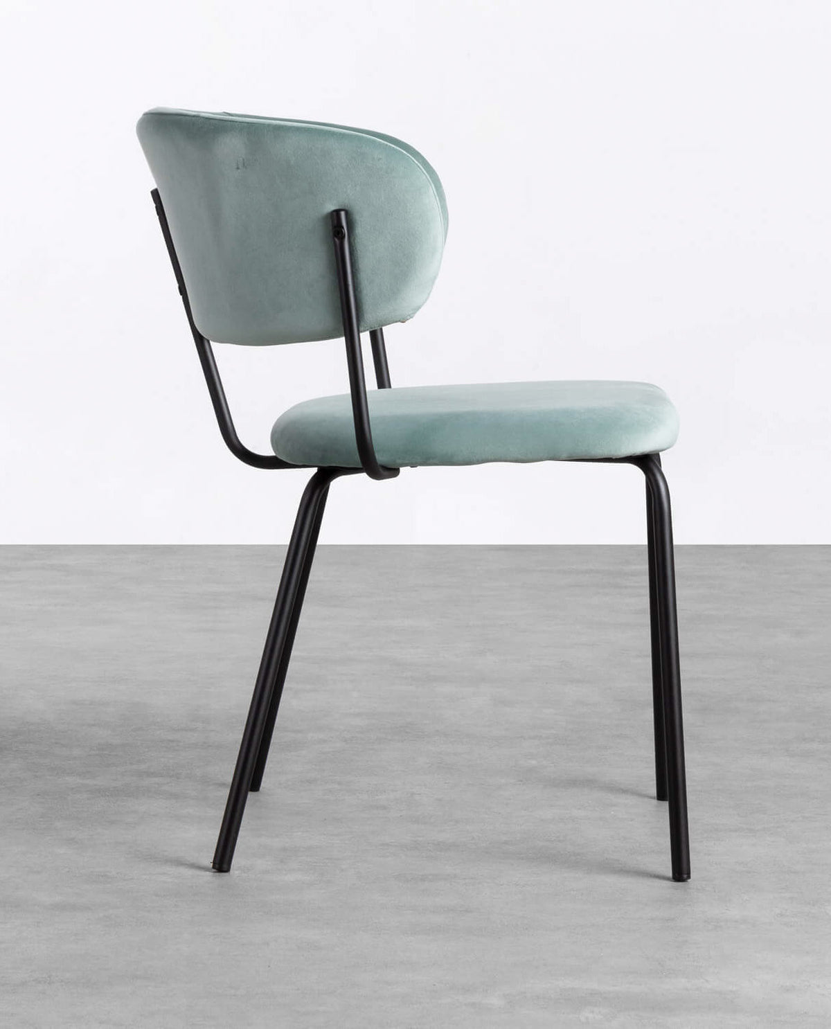 Bonse Velvet and Metal Dining Chair