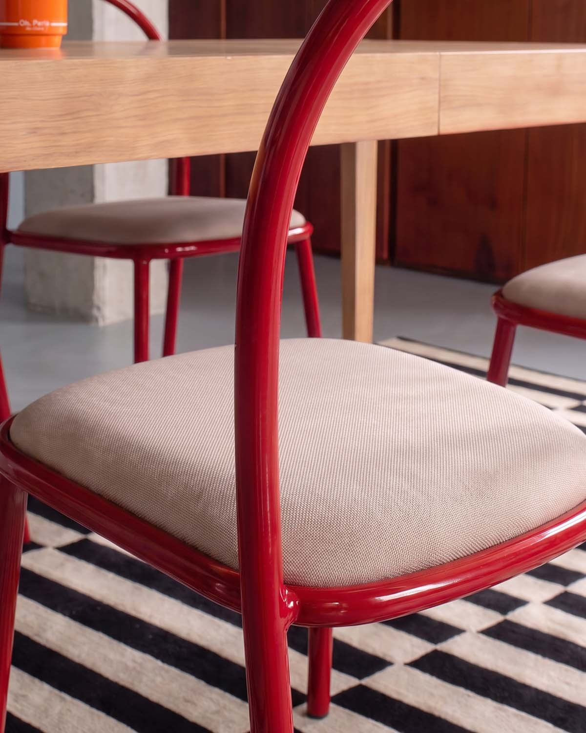 Budy Metal and Fabric Dining Chair