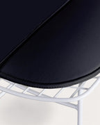 Aras High Back Metal Dining Chair