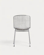 Aras High Back Metal Dining Chair
