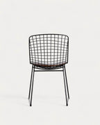 Aras High Back Metal Dining Chair