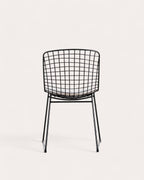 Aras High Back Metal Dining Chair