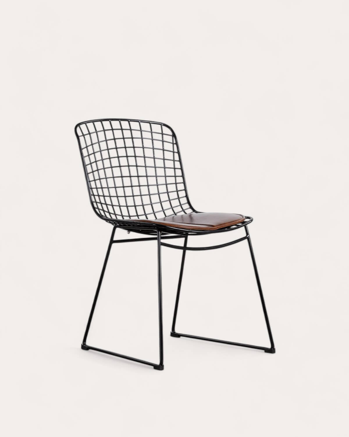 Aras High Back Metal Dining Chair