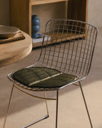 Aras High Back Metal Dining Chair