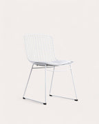 Aras High Back Metal Dining Chair