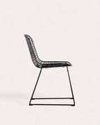 Aras High Back Metal Dining Chair