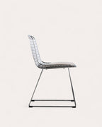 Aras High Back Metal Dining Chair