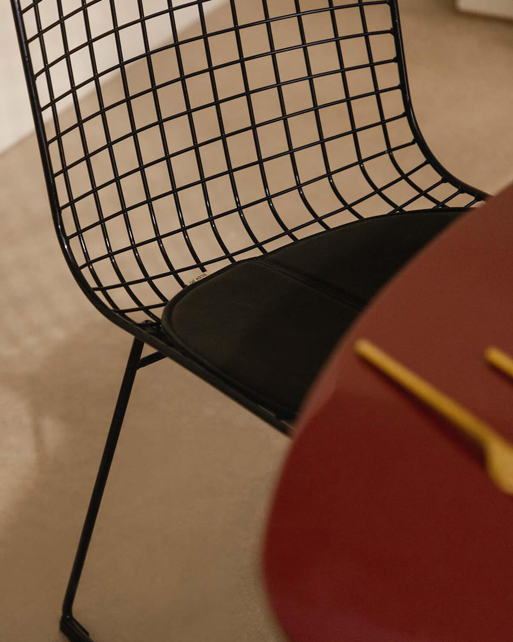 Aras High Back Metal Dining Chair