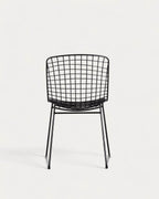Aras High Back Metal Dining Chair