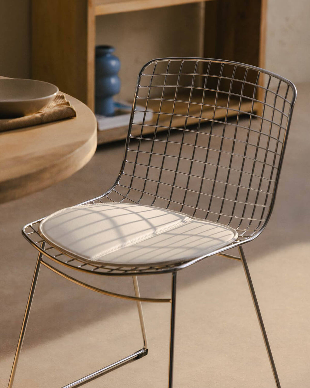 Aras High Back Metal Dining Chair