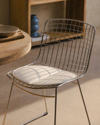 Aras High Back Metal Dining Chair