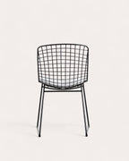 Aras High Back Metal Dining Chair