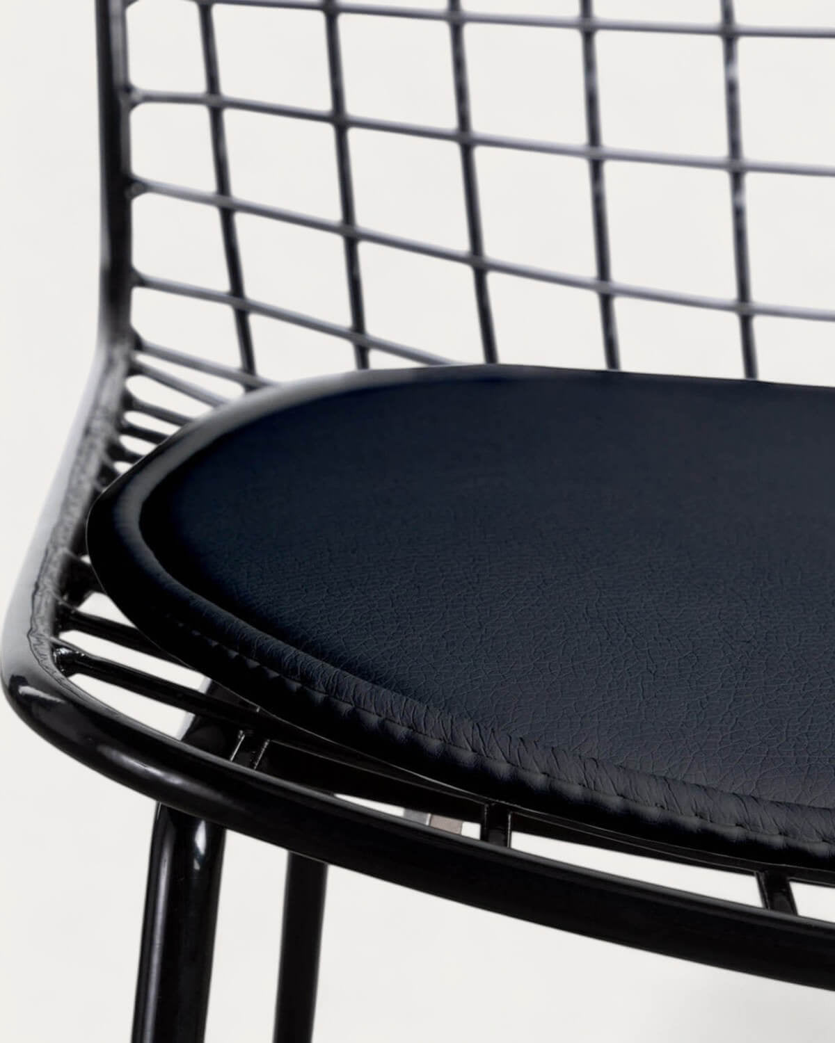 Aras High Back Metal Dining Chair