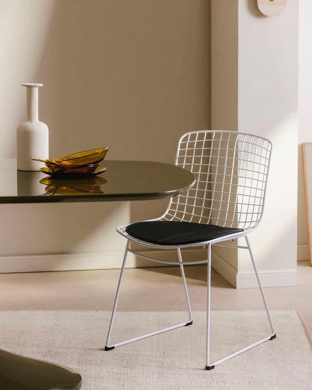 Aras High Back Metal Dining Chair