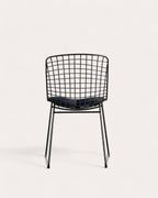 Aras High Back Metal Dining Chair
