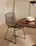Aras High Back Metal Dining Chair