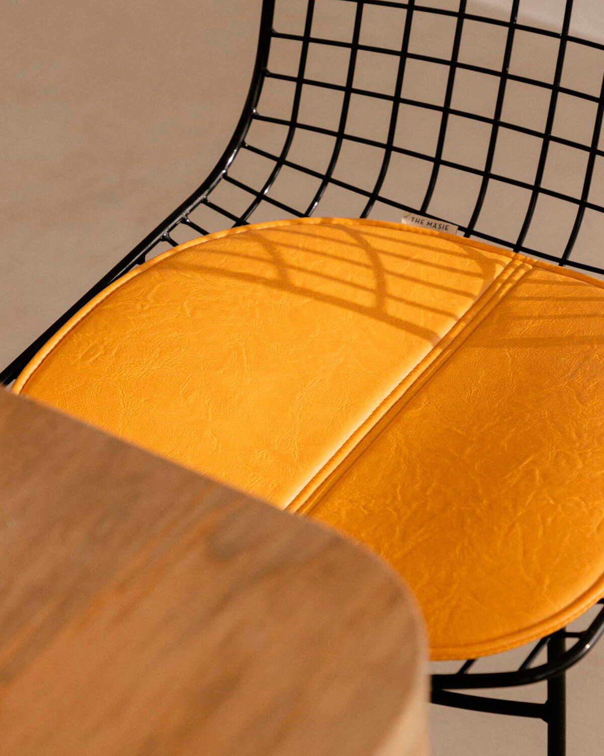 Aras High Back Metal Dining Chair
