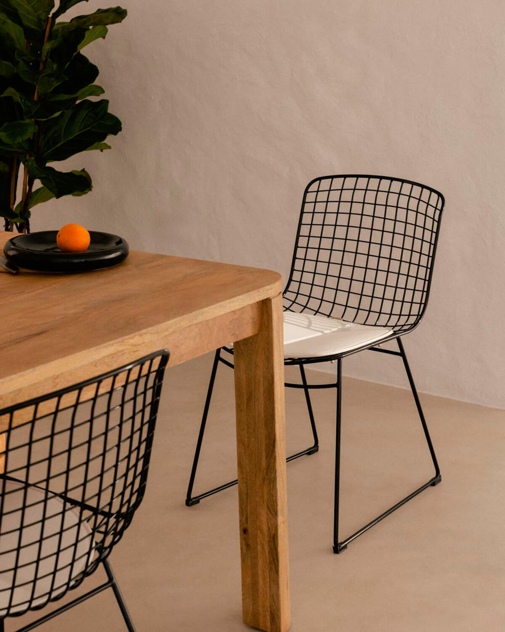 Aras High Back Metal Dining Chair