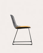 Aras High Back Metal Dining Chair
