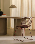 Aras High Back Metal Dining Chair